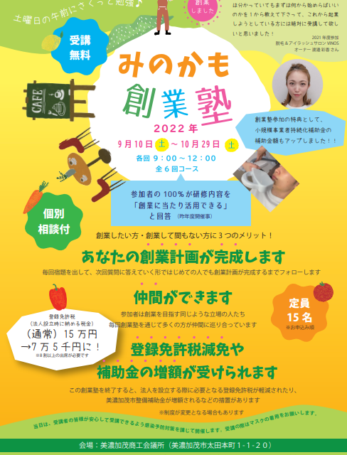 みのかも創業塾2022